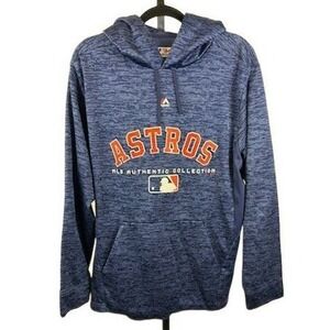 Majestic MLB Astros Men's Size Medium Blue Athletic Collection Pullover Hoodie